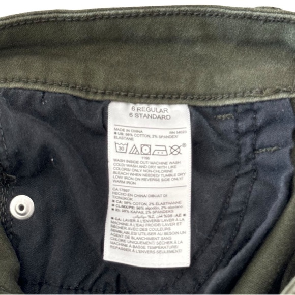 Old Navy Rockstar Olive Green Mid Rise Size 6 Reg Skinny Jeans Cotton/Spandex - Picture 5 of 5